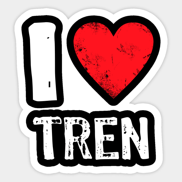 I love Tren Sticker by Yasna